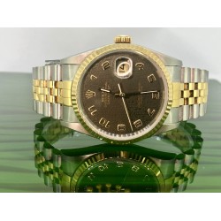 Rolex 36mm Date just 16233 - BlacK Factory Jubilee dial (1995) Complete